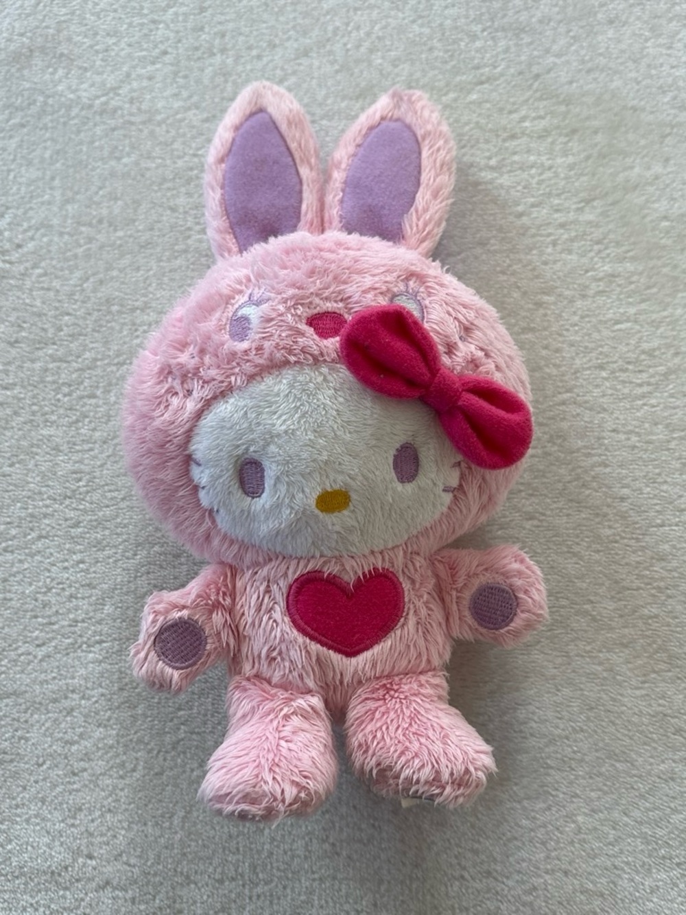Y2K 2010 Hello Kitty C1403 Pink Bunny Sanrio Plush 8"